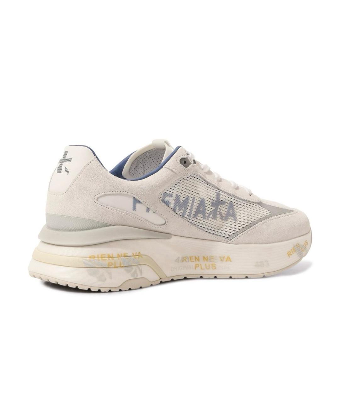 PREMIATA Бежевые замшевые низкие кроссовки / кеды, фото 4