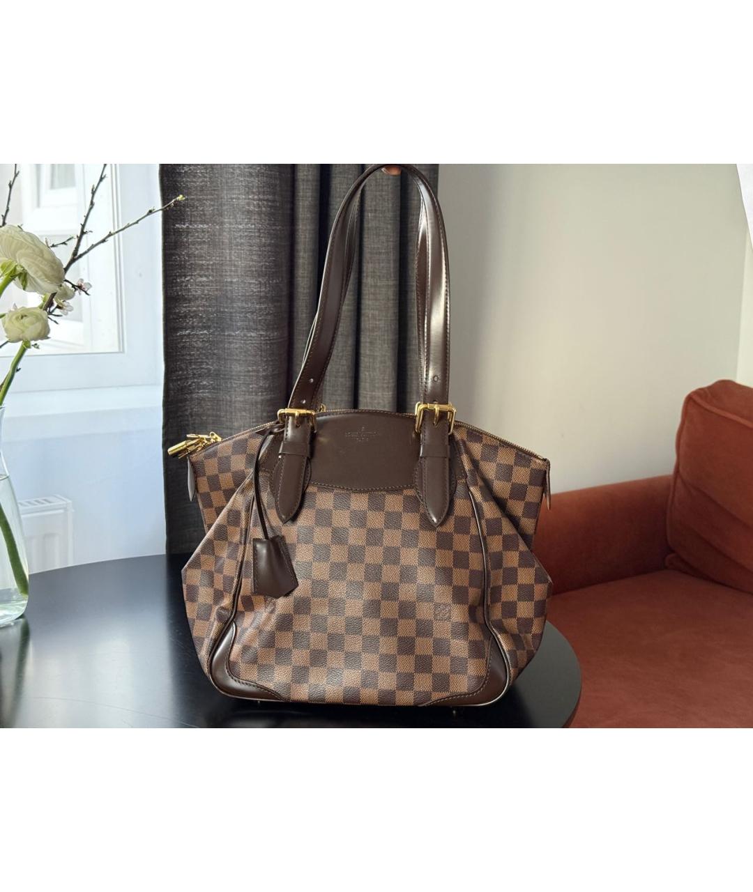 LOUIS VUITTON Коричневая сумка тоут, фото 3