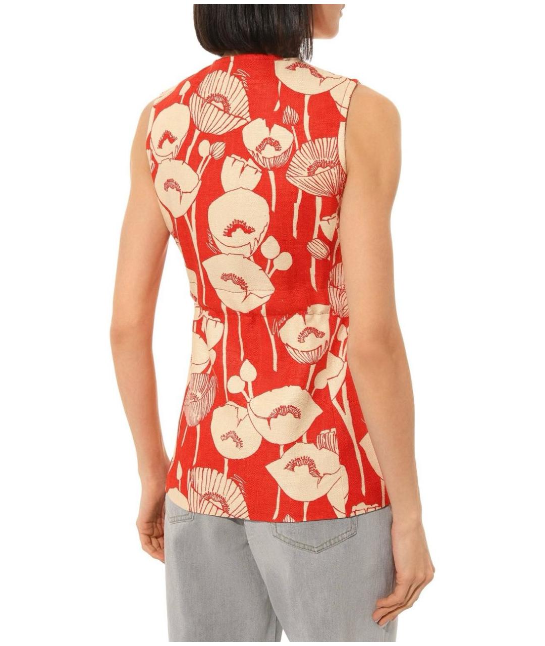 GUCCI Красный шелковый жилет, фото 2