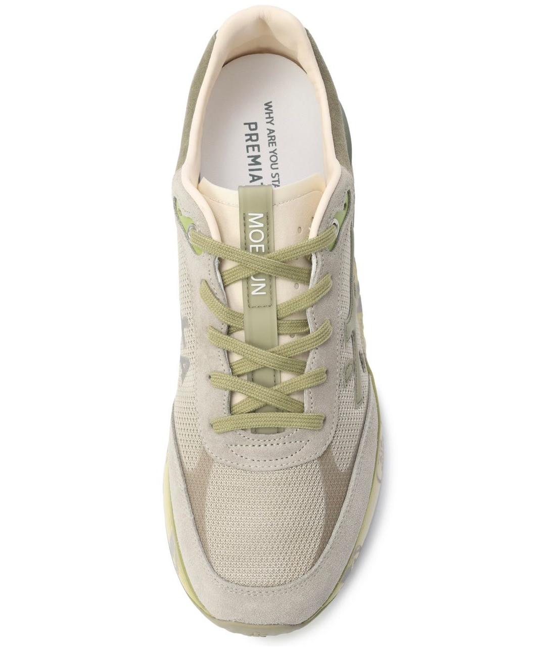 PREMIATA Зеленые замшевые низкие кроссовки / кеды, фото 3