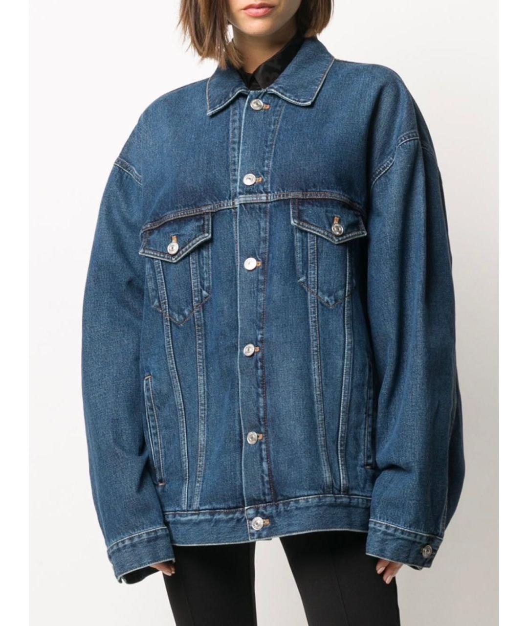 BALENCIAGA Синяя деним куртка, фото 7