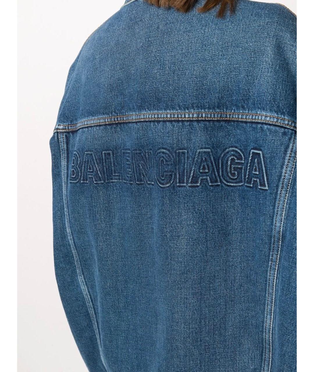 BALENCIAGA Синяя деним куртка, фото 8