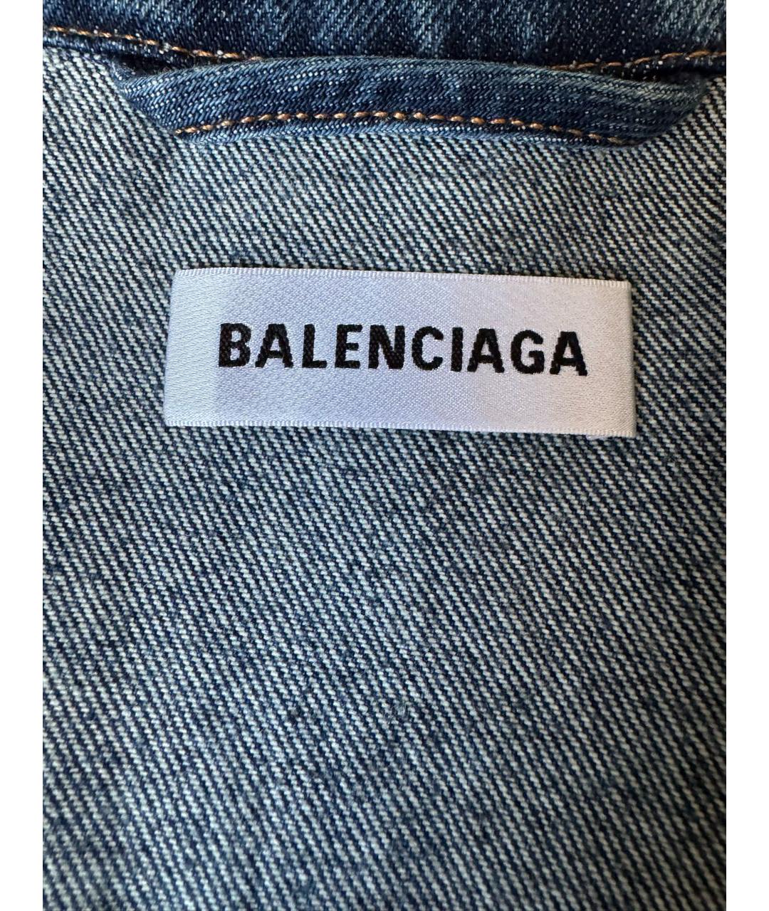 BALENCIAGA Синяя деним куртка, фото 4