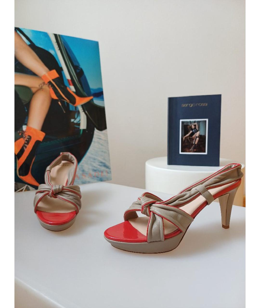 BALLY Мульти кожаные босоножки, фото 4