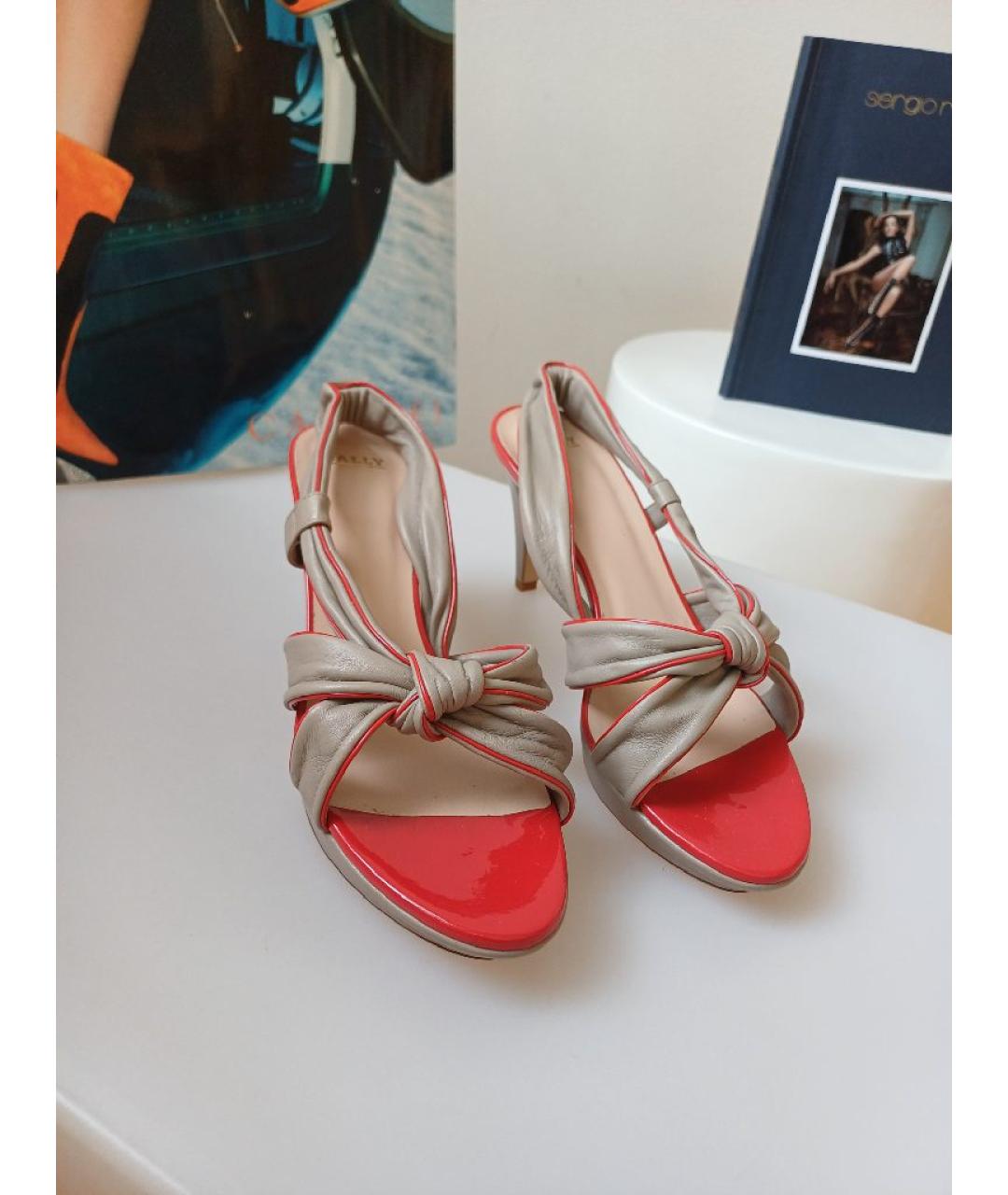 BALLY Мульти кожаные босоножки, фото 7