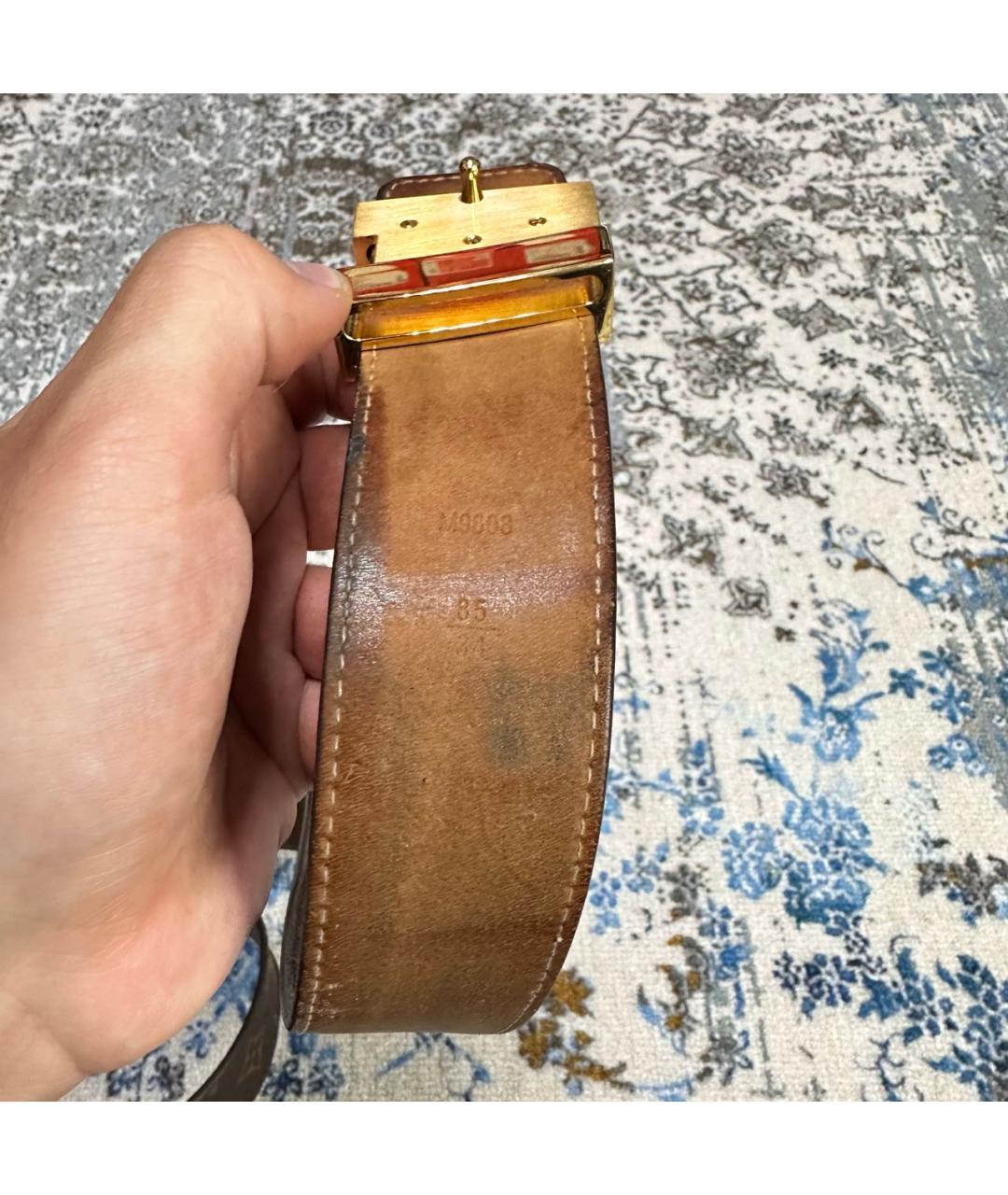 LOUIS VUITTON Коричневый ремень, фото 2