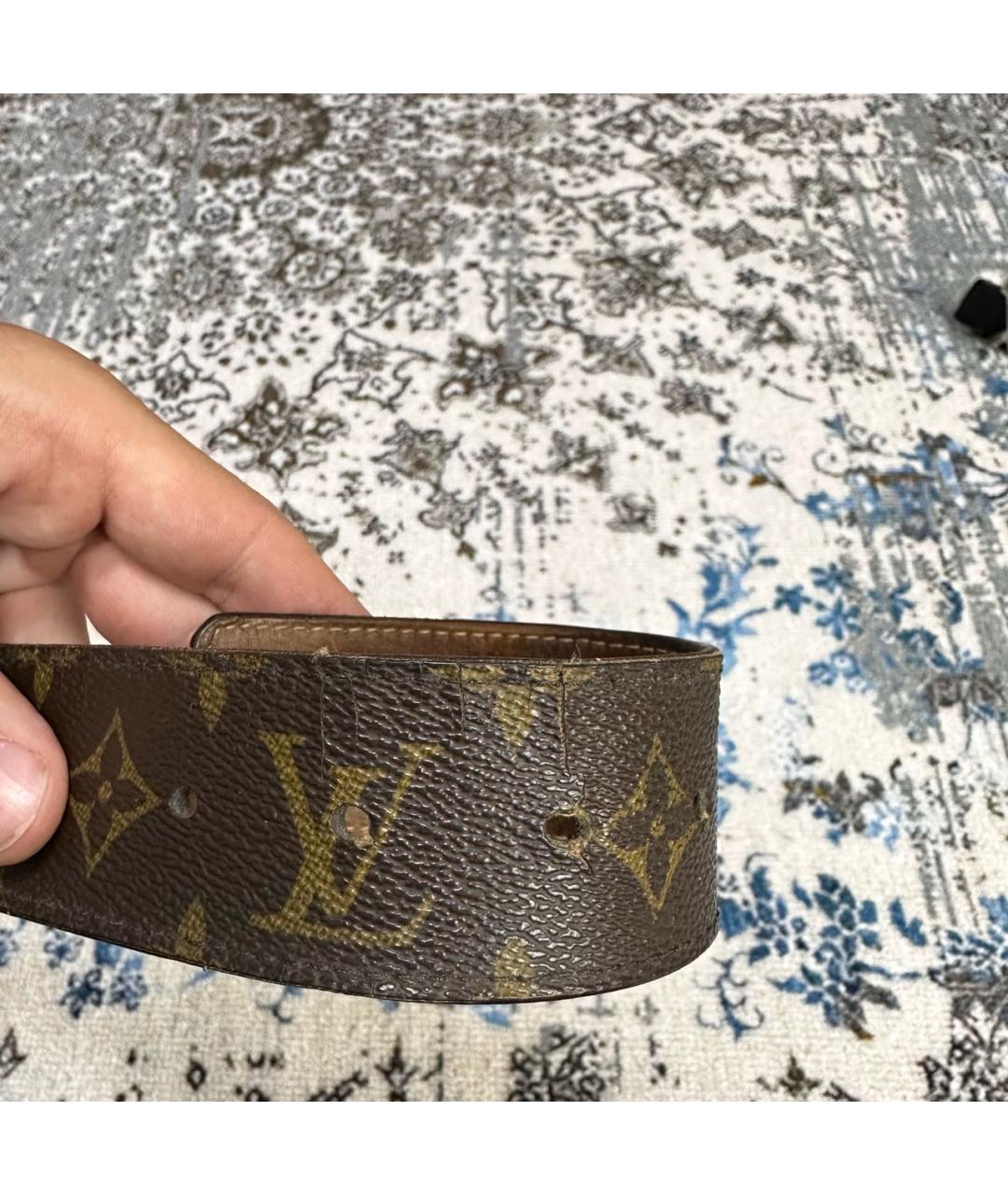 LOUIS VUITTON Коричневый ремень, фото 6