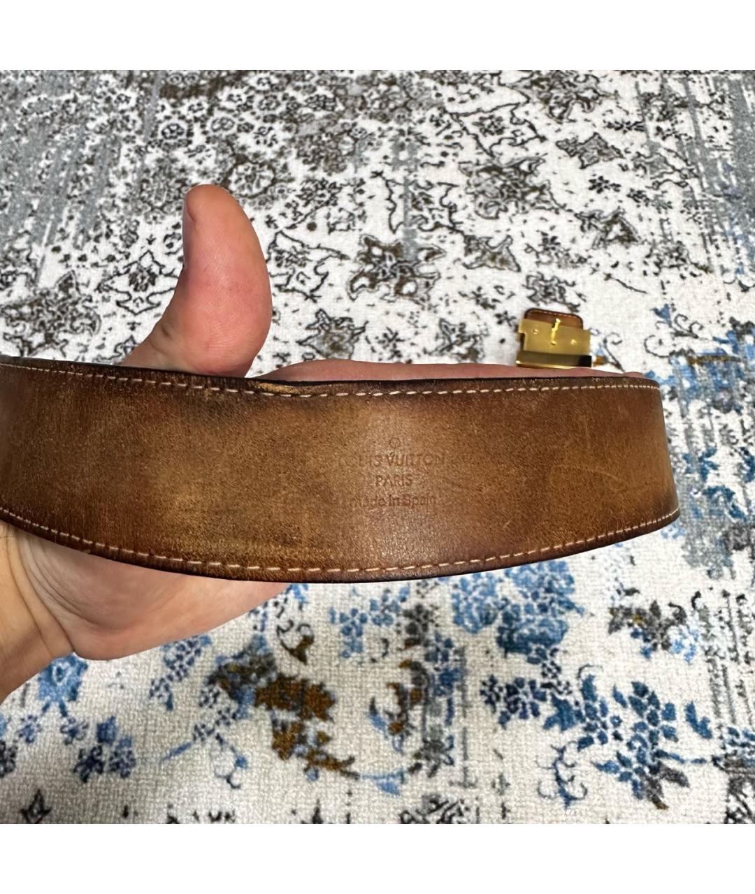 LOUIS VUITTON Коричневый ремень, фото 5