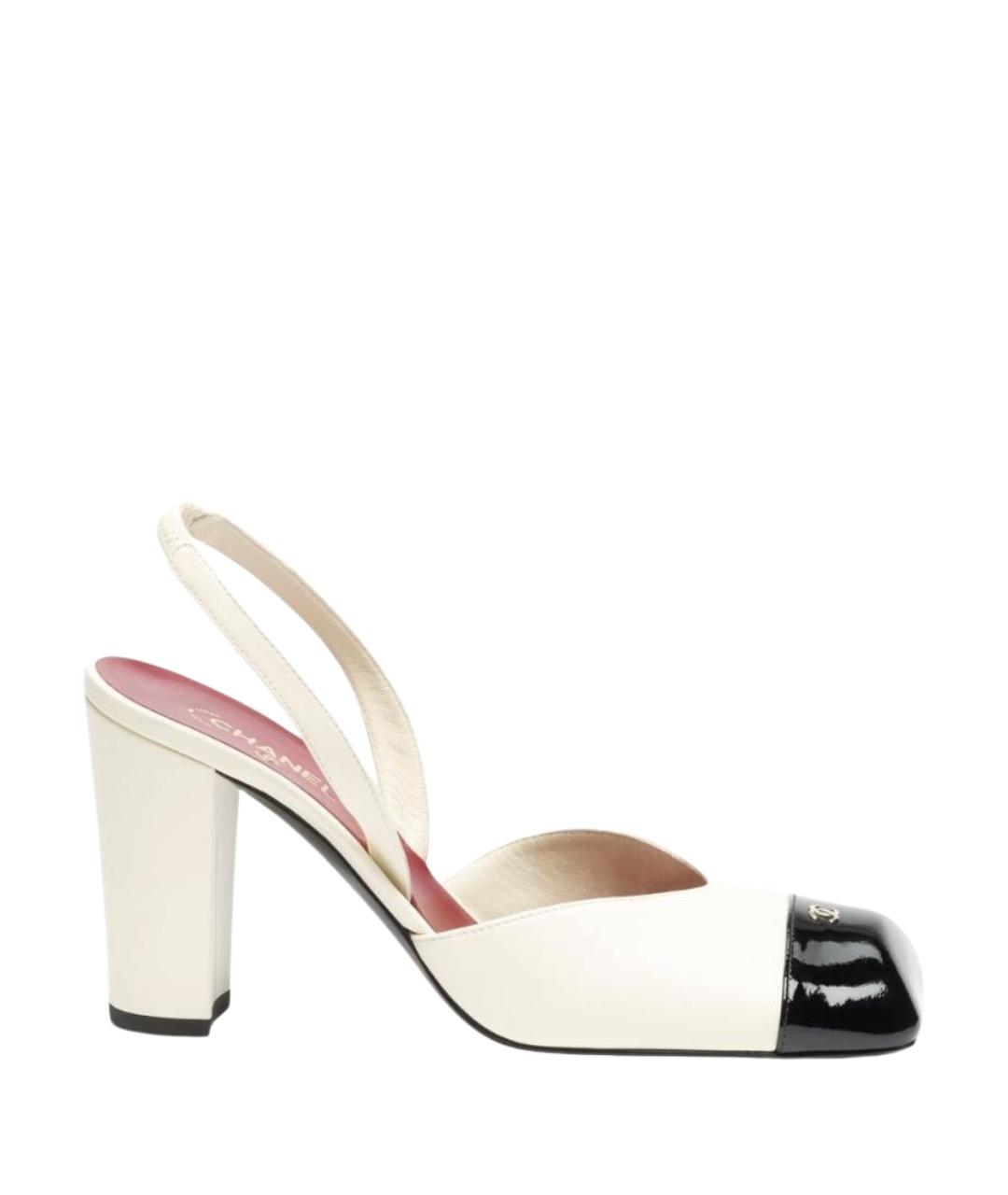 CHANEL Бежевые кожаные туфли, фото 1