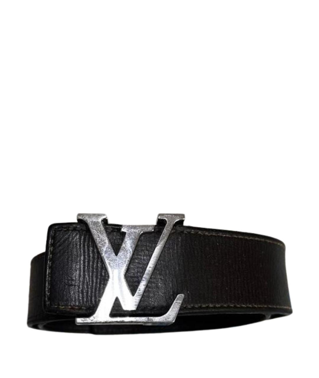 LOUIS VUITTON Черный кожаный ремень, фото 1