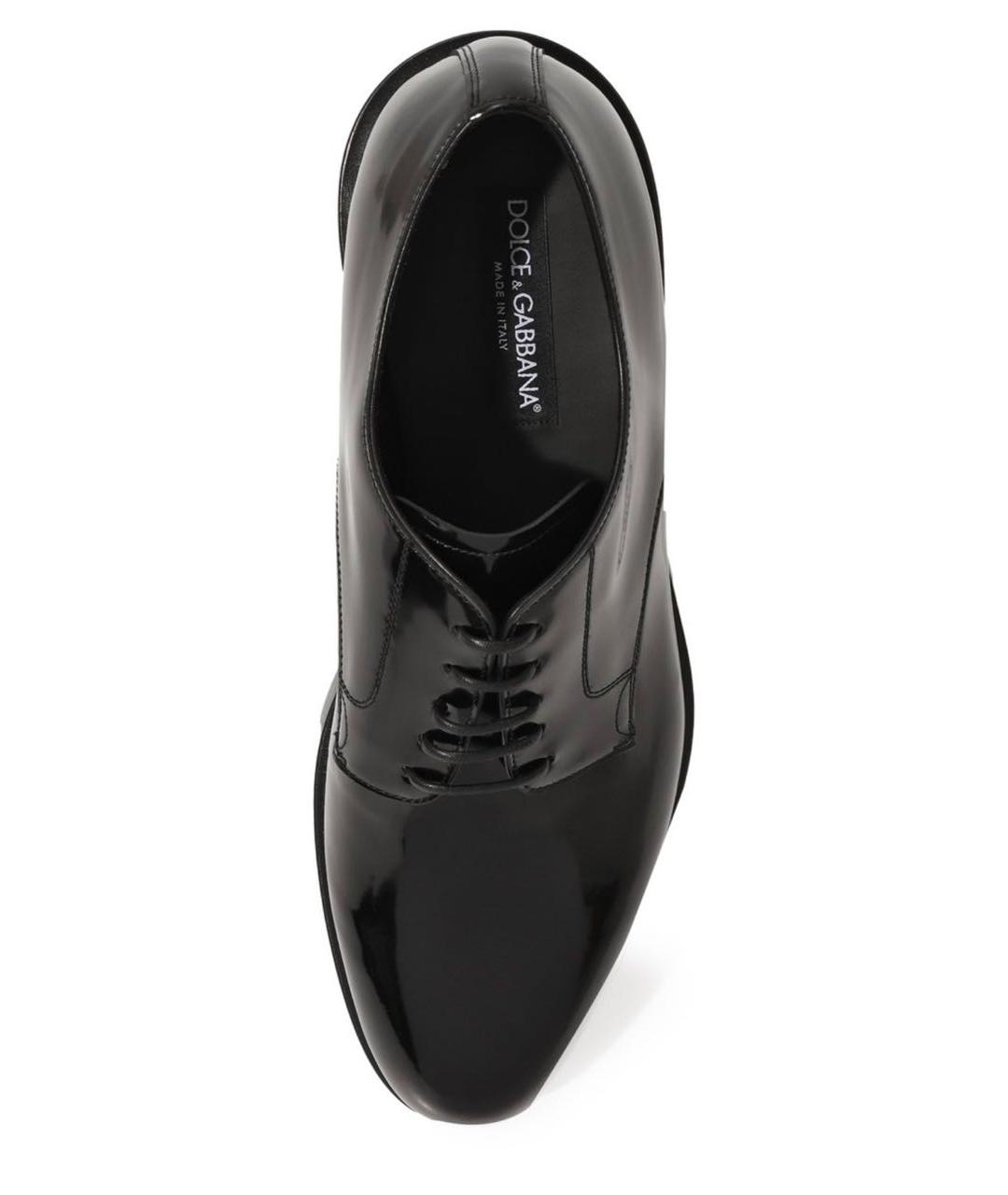 DOLCE&GABBANA Черные кожаные туфли, фото 3