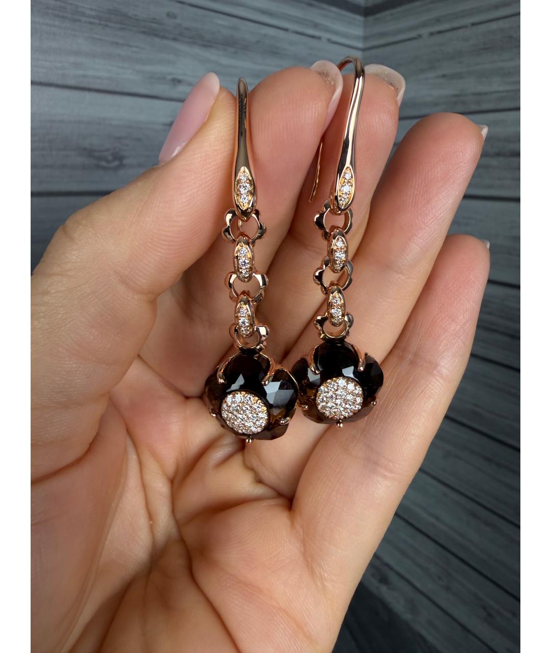 PASQUALE BRUNI Коричневые серьги из розового золота, фото 2