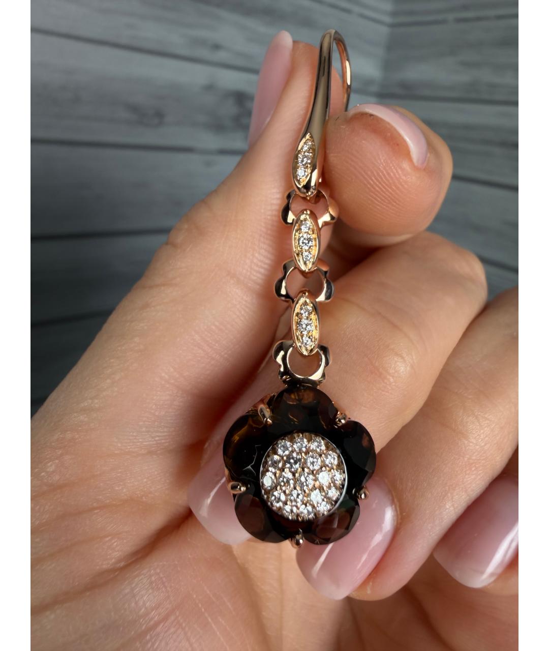 PASQUALE BRUNI Коричневые серьги из розового золота, фото 3