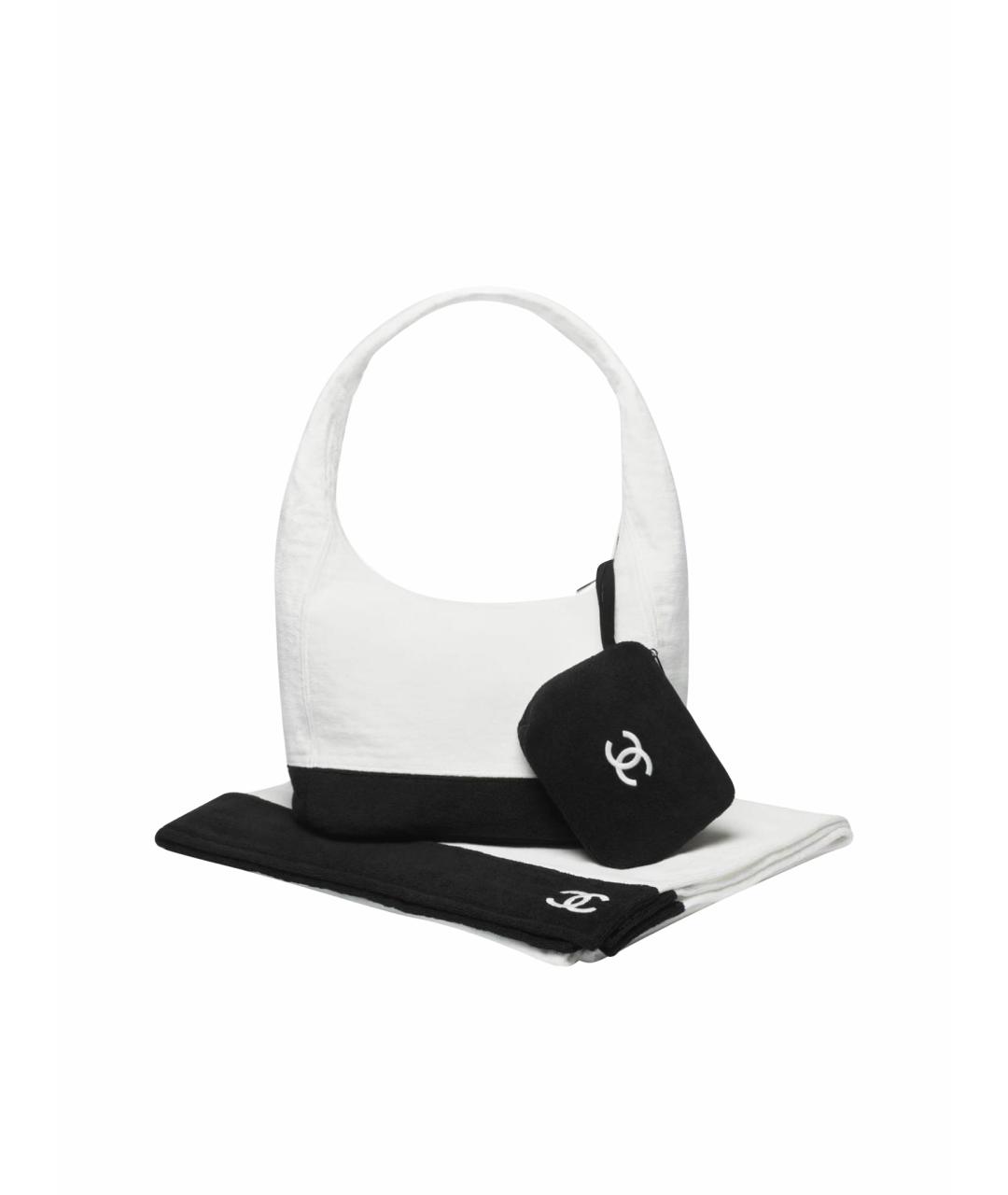 CHANEL Белая хлопковая пляжная сумка, фото 1