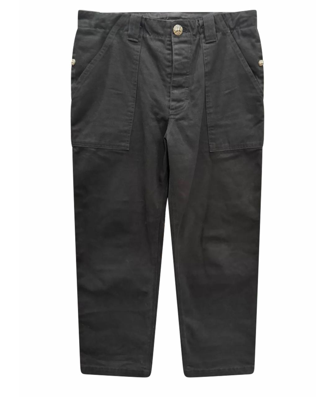CHROME HEARTS Черные хлопковые повседневные брюки, фото 6