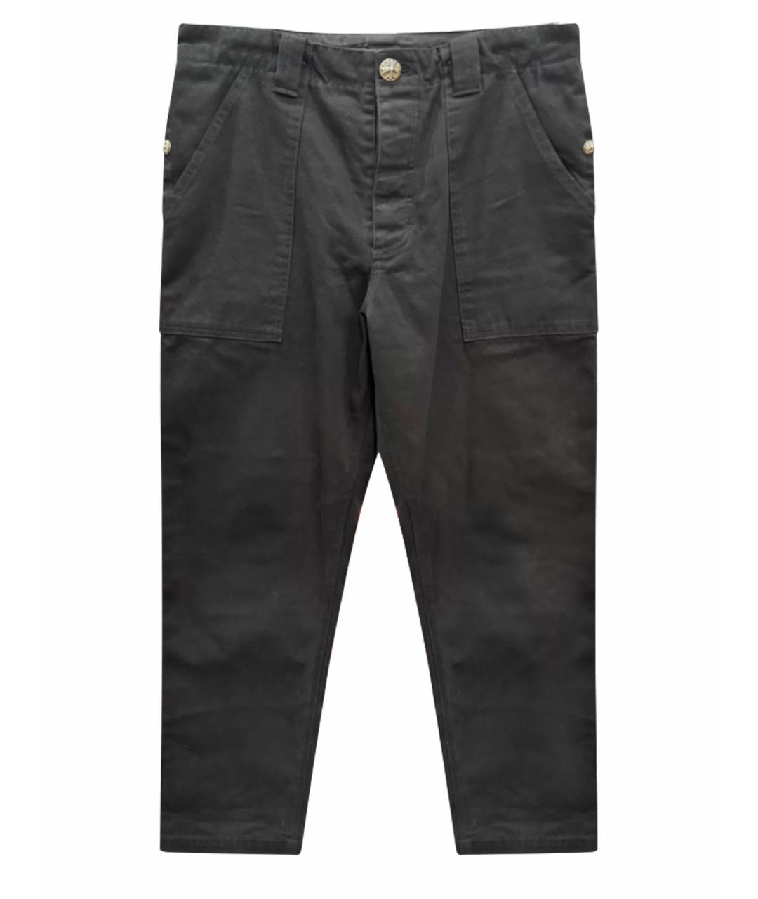 CHROME HEARTS Черные хлопковые повседневные брюки, фото 1