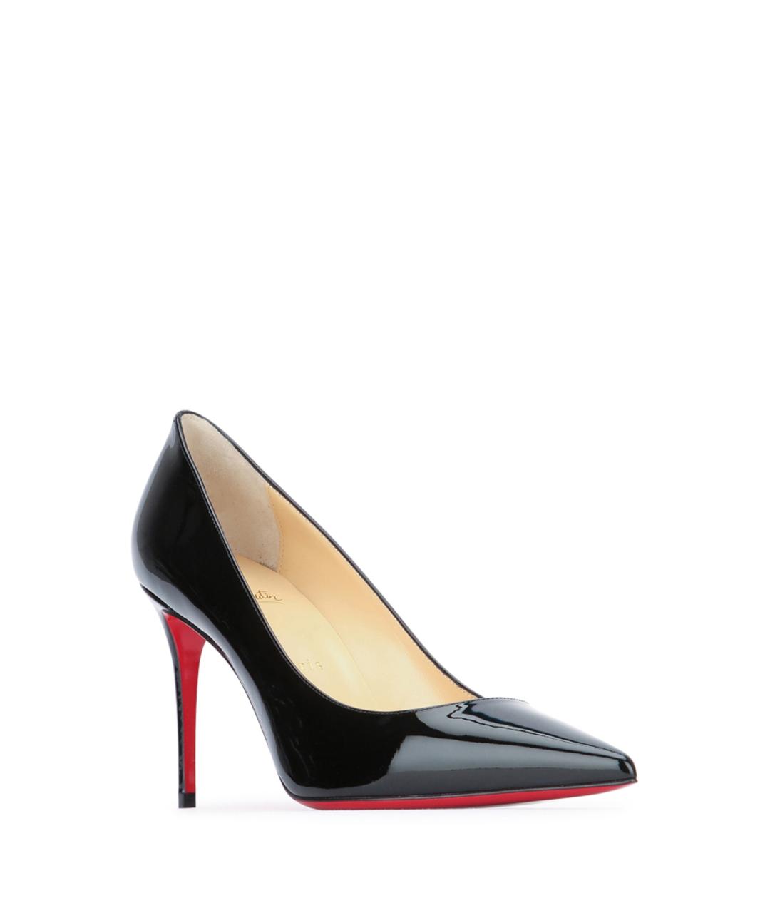 CHRISTIAN LOUBOUTIN Черные кожаные туфли, фото 2