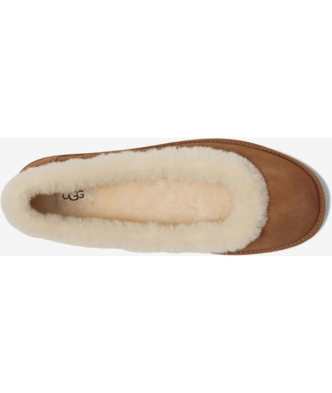 UGG AUSTRALIA Коричневые замшевые балетки, фото 3