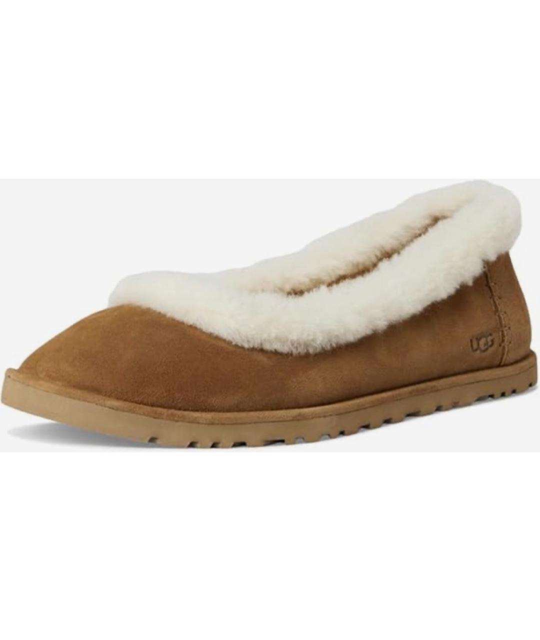 UGG AUSTRALIA Коричневые замшевые балетки, фото 7