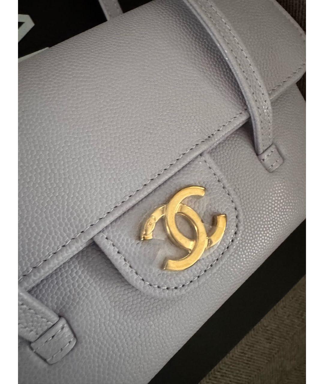 CHANEL Фиолетовая кожаная сумка через плечо, фото 4