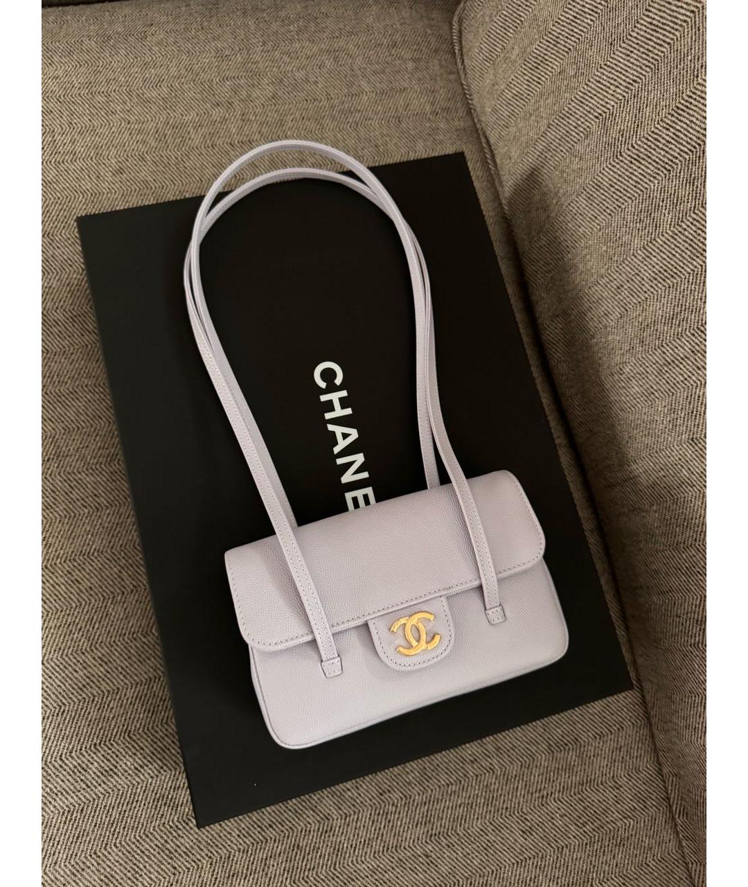 CHANEL Фиолетовая кожаная сумка через плечо, фото 2