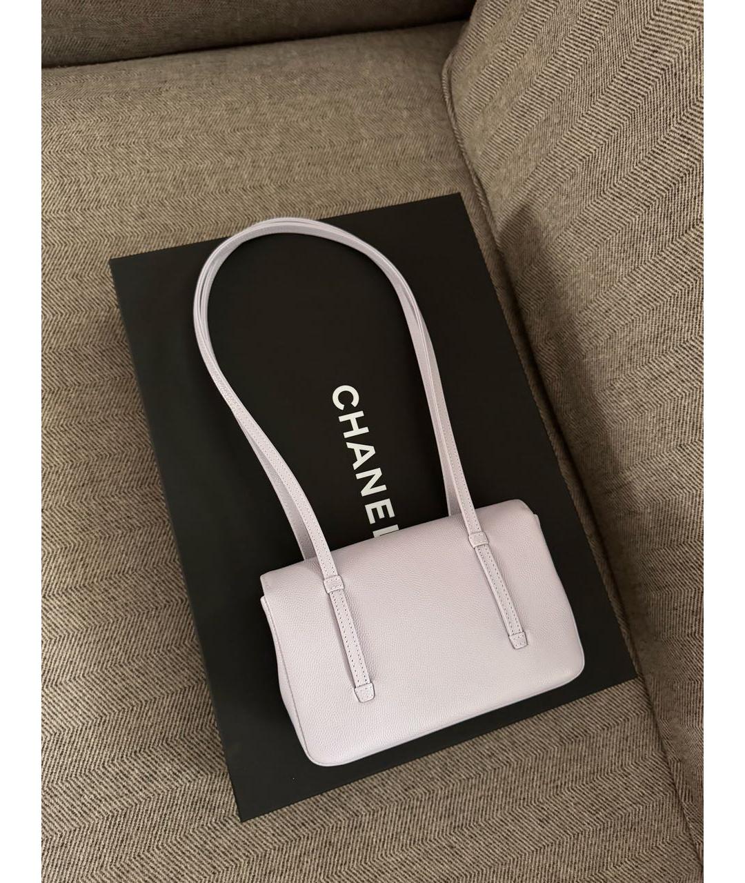 CHANEL Фиолетовая кожаная сумка через плечо, фото 3