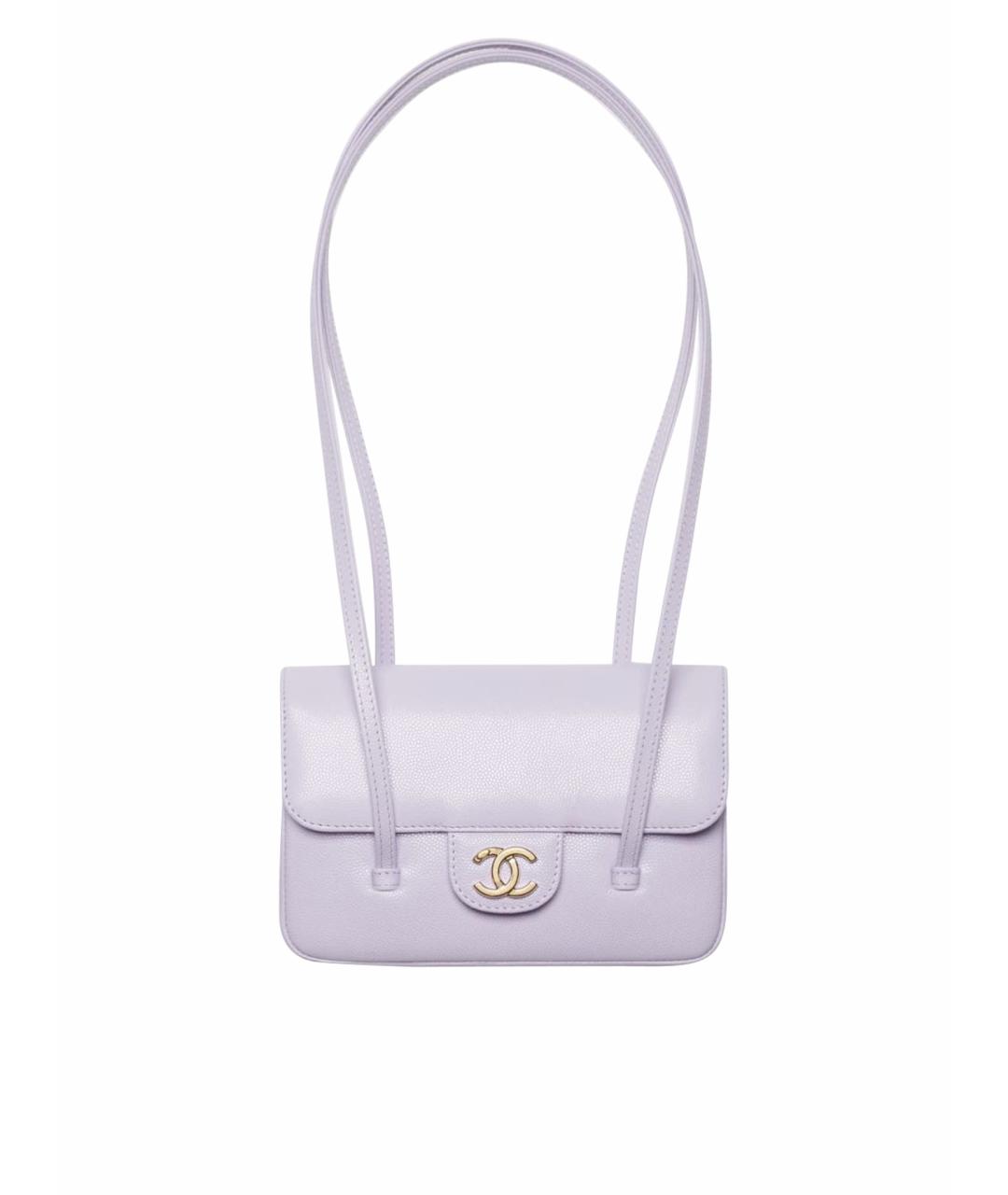 CHANEL Фиолетовая кожаная сумка через плечо, фото 1