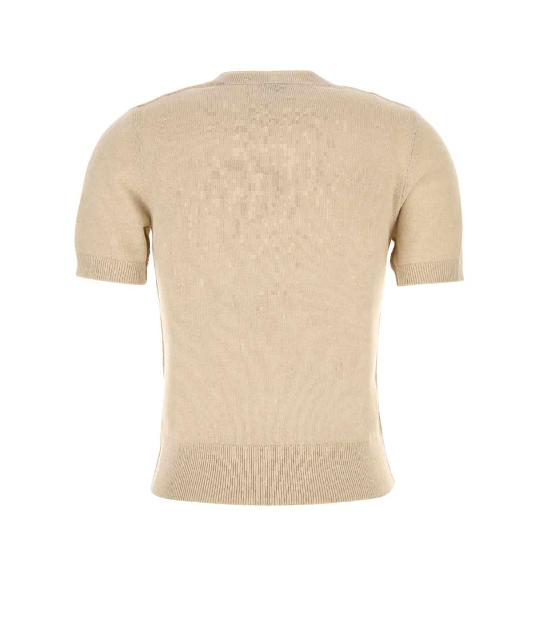 BURBERRY Бежевый шерстяной джемпер / свитер, фото 2