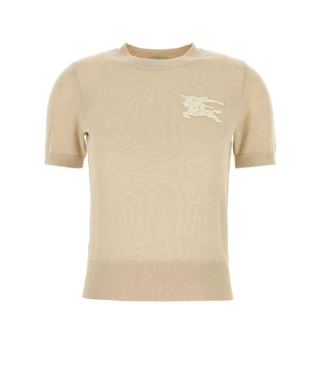 BURBERRY Бежевый шерстяной джемпер / свитер, фото 1