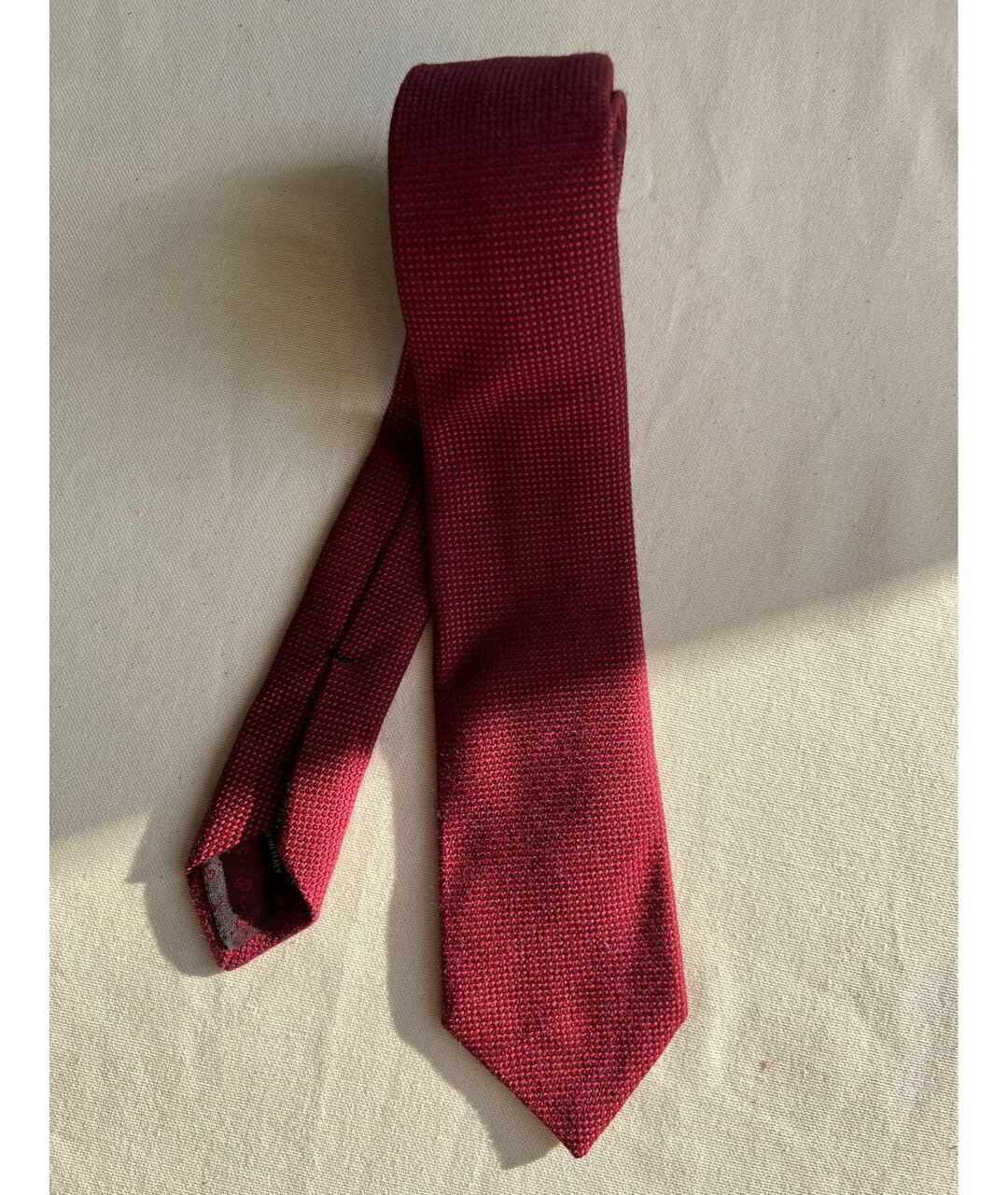 GUCCI Красный шерстяной галстук, фото 8