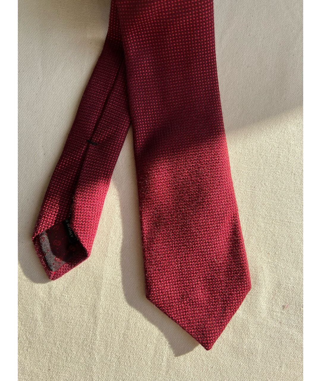 GUCCI Красный шерстяной галстук, фото 2
