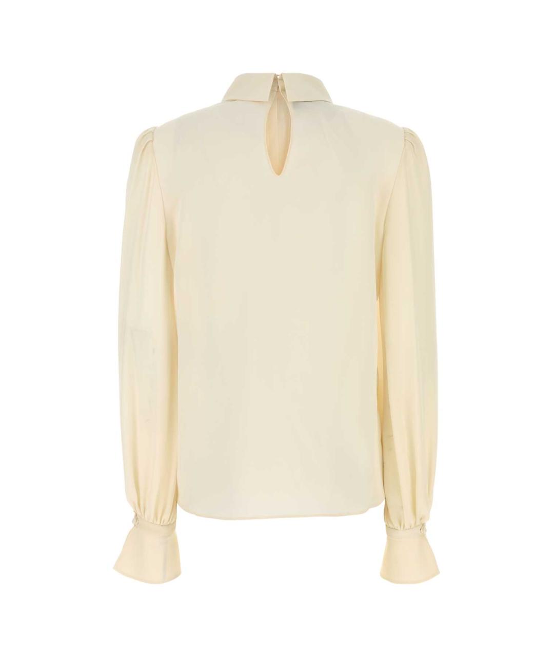 VALENTINO Бежевая шелковая блузы, фото 2