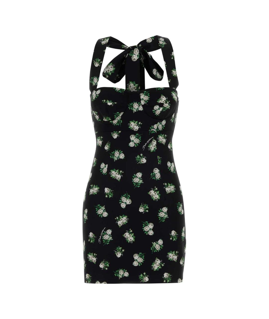 DOLCE&GABBANA Мульти шелковое повседневное платье, фото 1