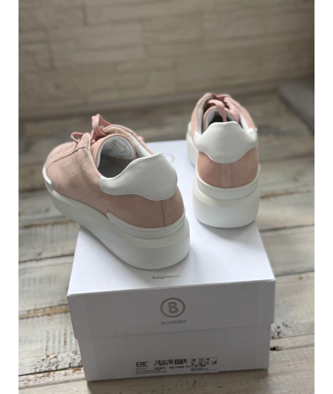 BOGNER Розовые замшевые кеды, фото 4