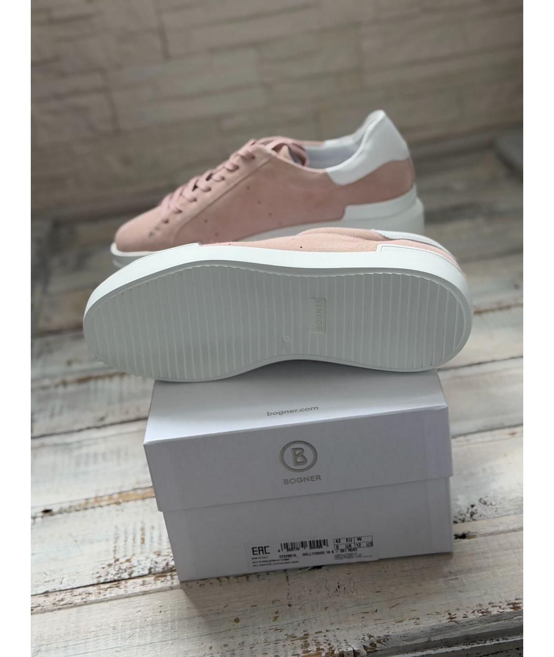 BOGNER Розовые замшевые кеды, фото 7