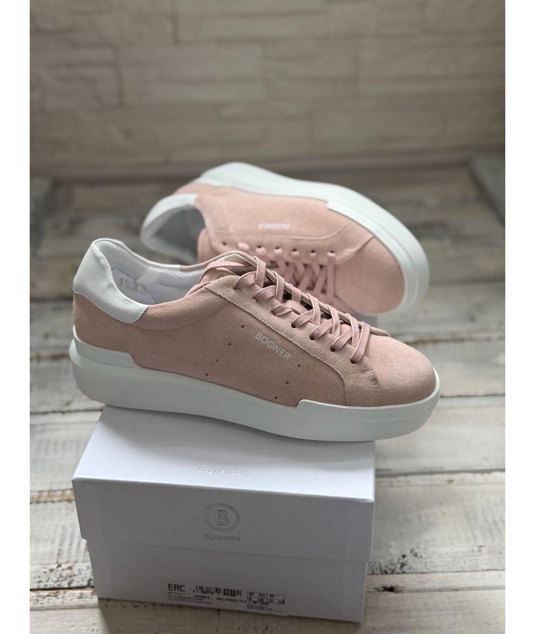BOGNER Розовые замшевые кеды, фото 6