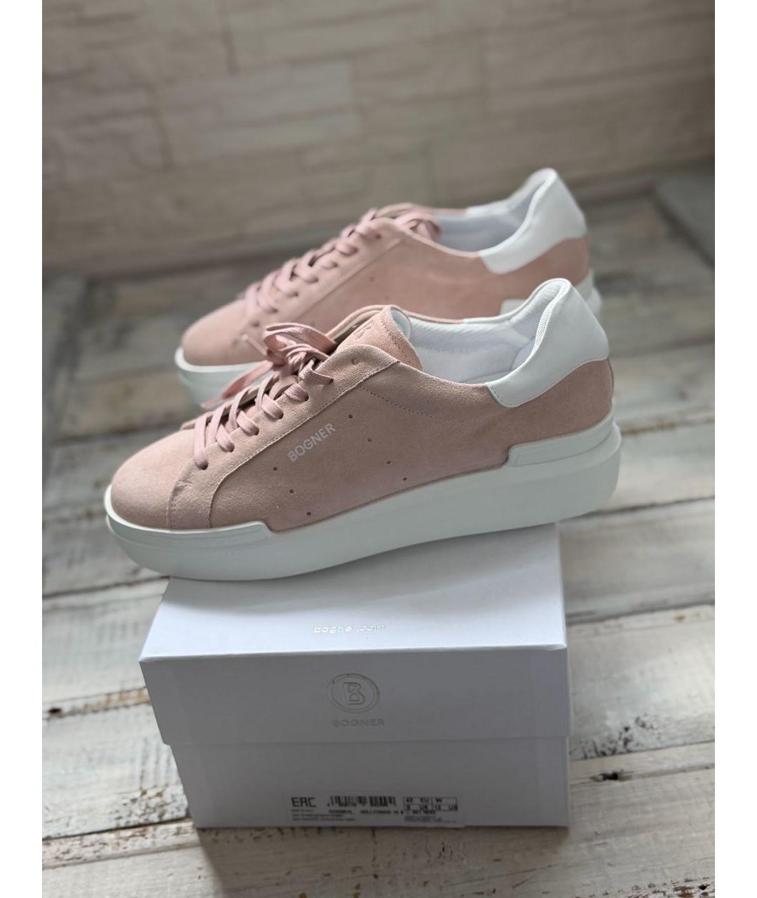 BOGNER Розовые замшевые кеды, фото 5