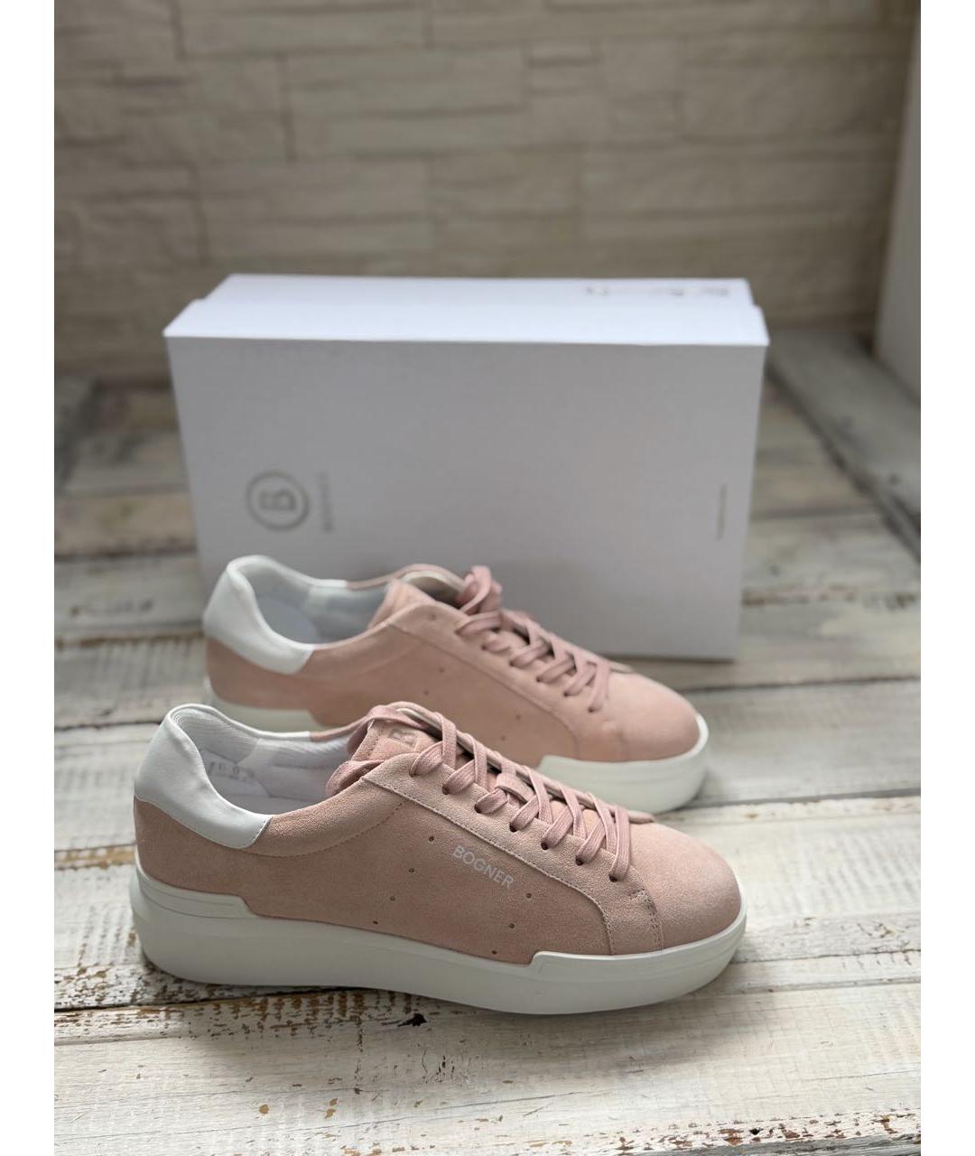 BOGNER Розовые замшевые кеды, фото 9