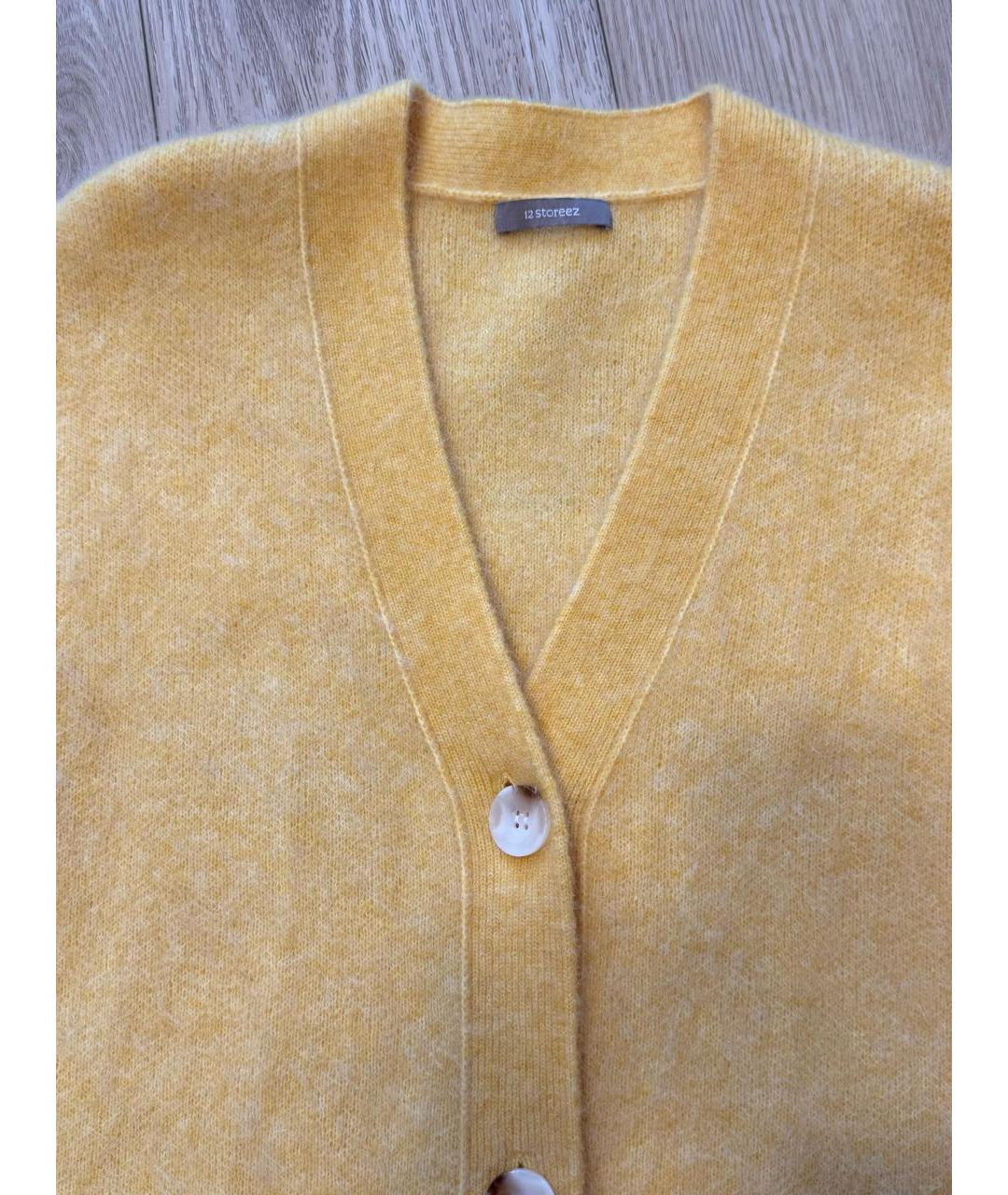 12 STOREEZ Желтый шерстяной кардиган, фото 3