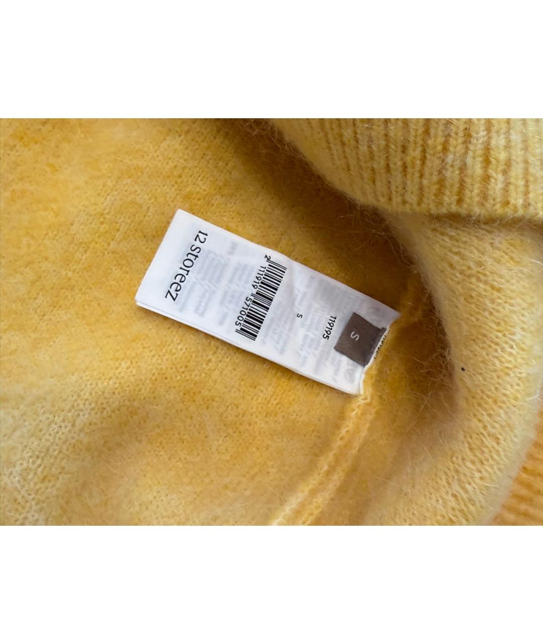 12 STOREEZ Желтый шерстяной кардиган, фото 6