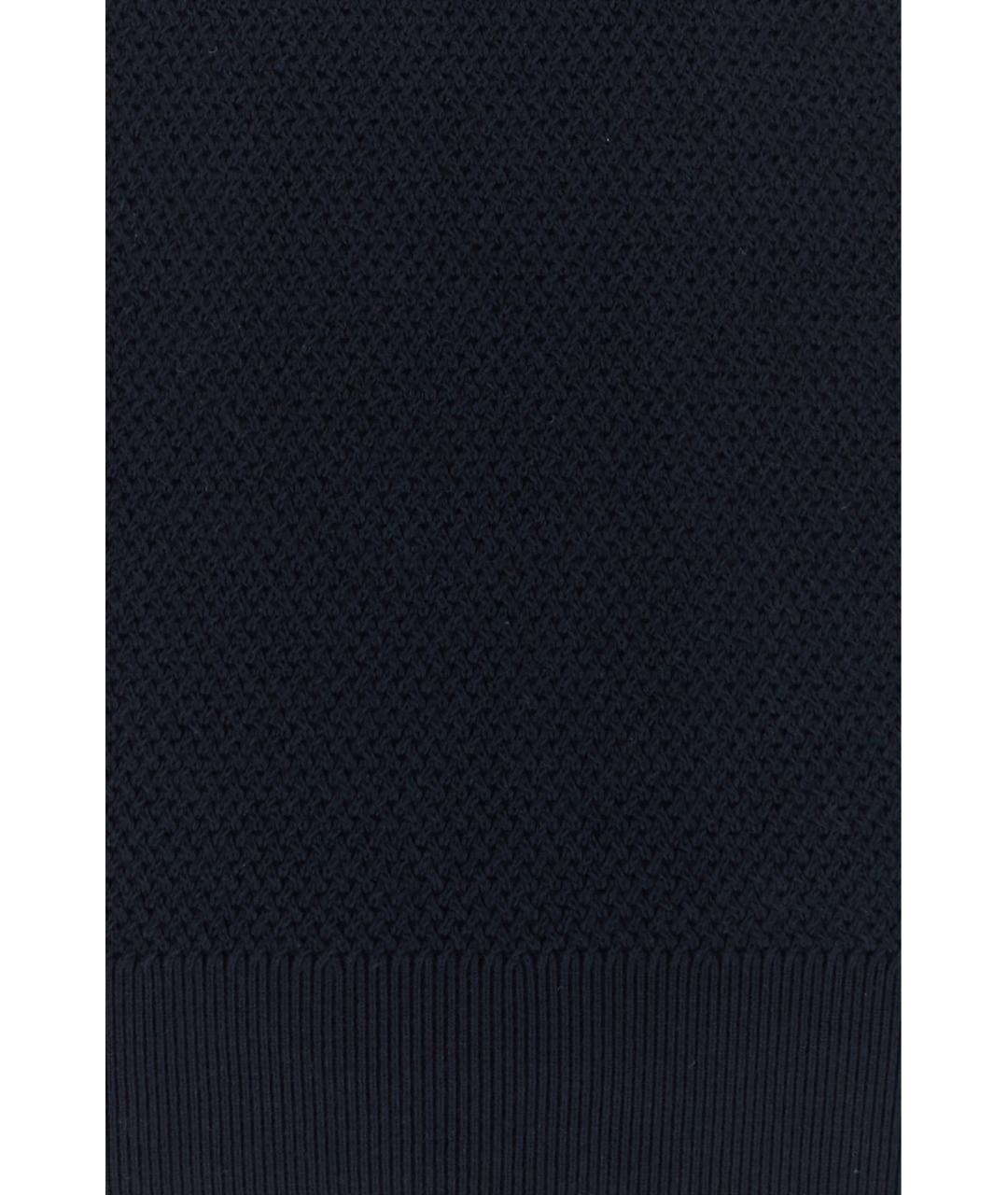 ZEGNA Синее хлопковое поло с коротким рукавом, фото 3