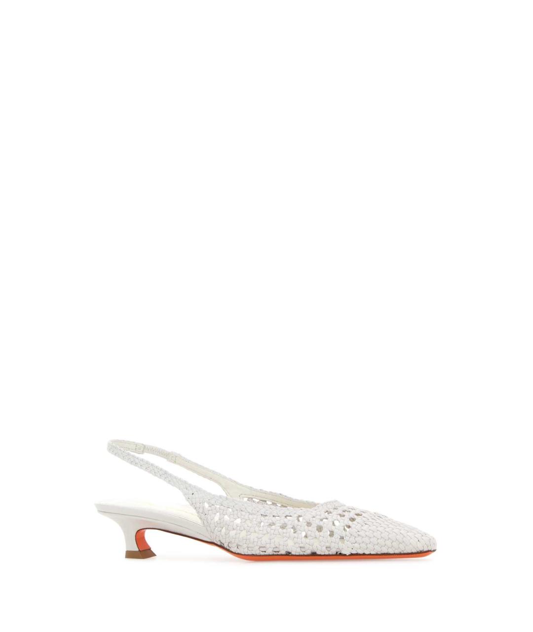 SANTONI Белые кожаные туфли, фото 2