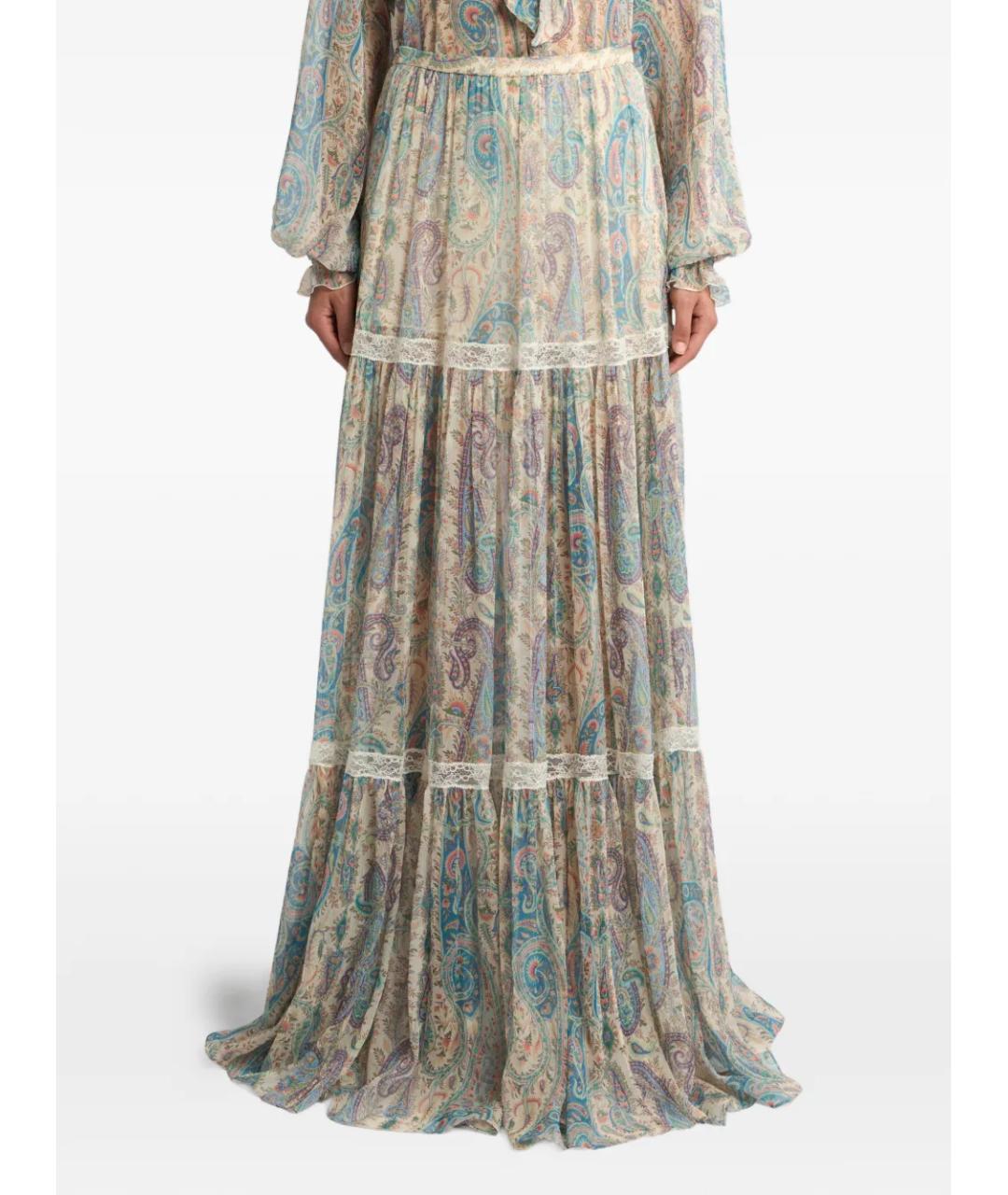 ETRO Мульти вискозная юбка миди, фото 4