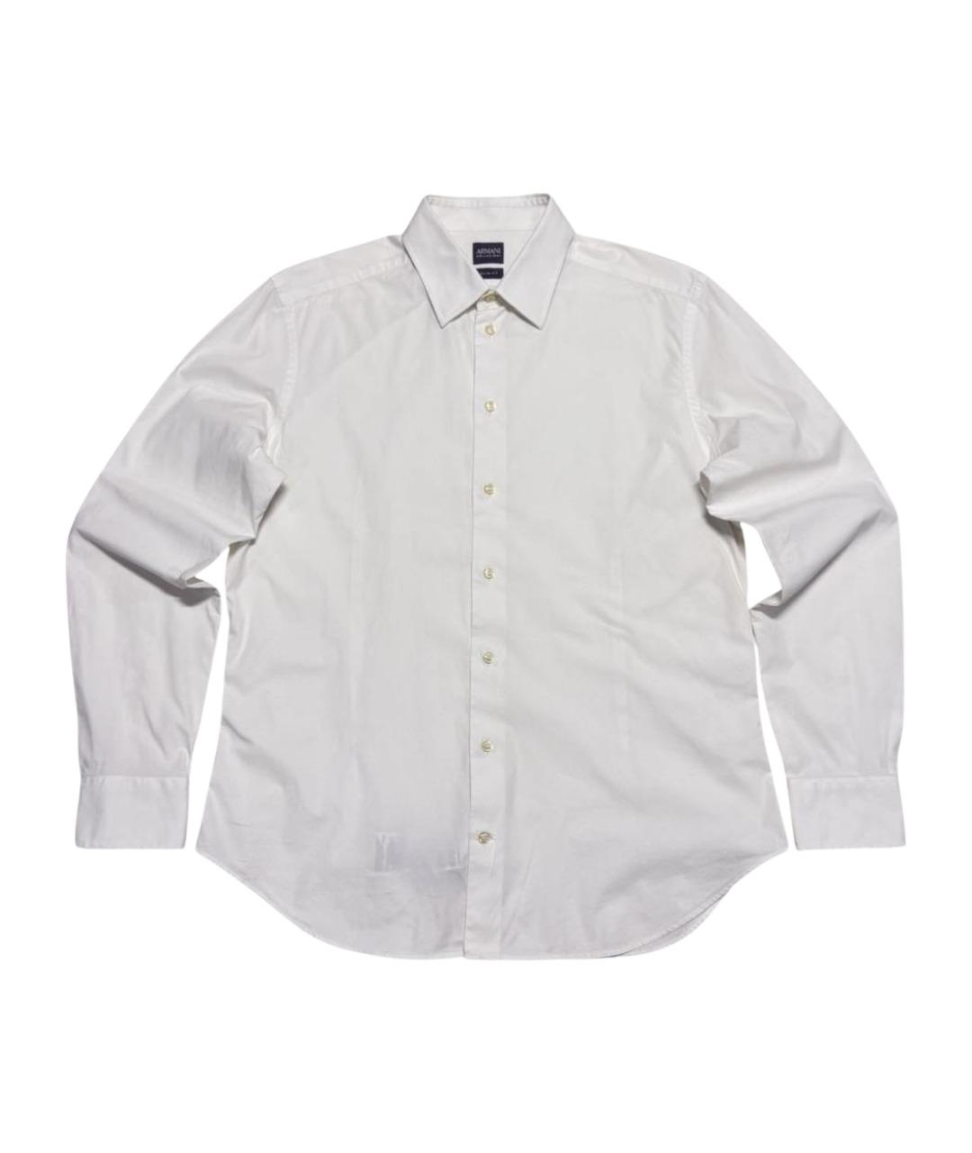 ARMANI COLLEZIONI Белая хлопковая классическая рубашка, фото 1