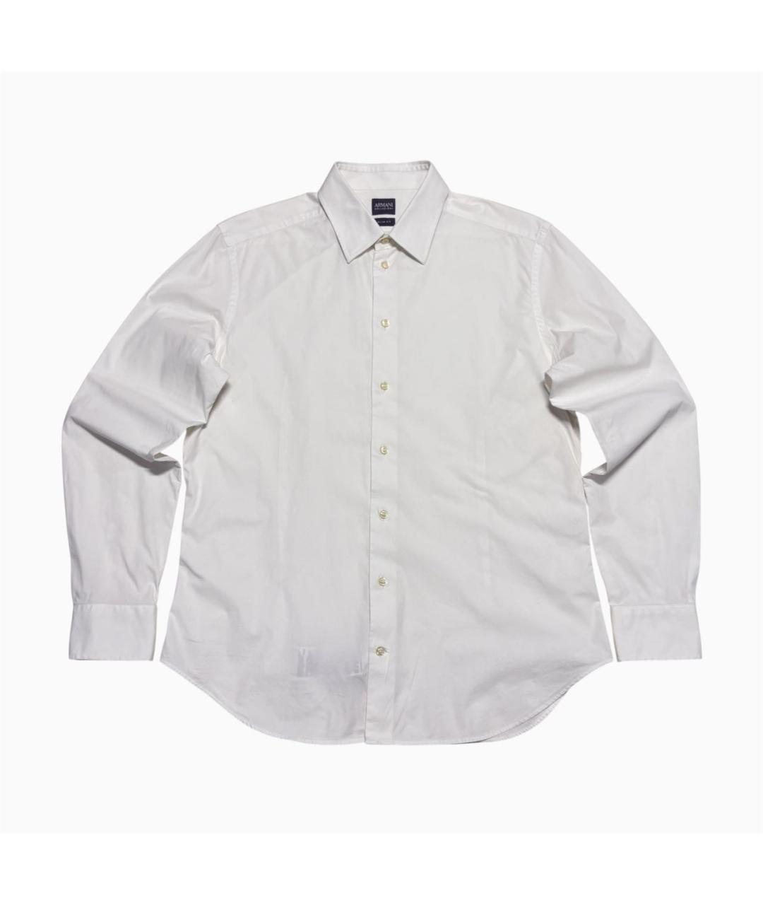 ARMANI COLLEZIONI Белая хлопковая классическая рубашка, фото 9