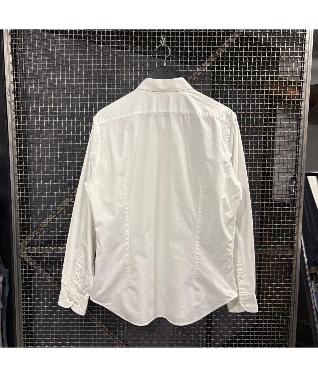ARMANI COLLEZIONI Белая хлопковая классическая рубашка, фото 5