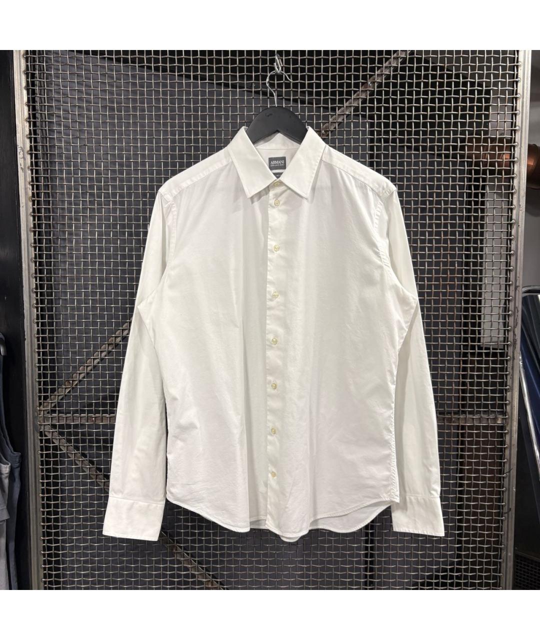 ARMANI COLLEZIONI Белая хлопковая классическая рубашка, фото 2