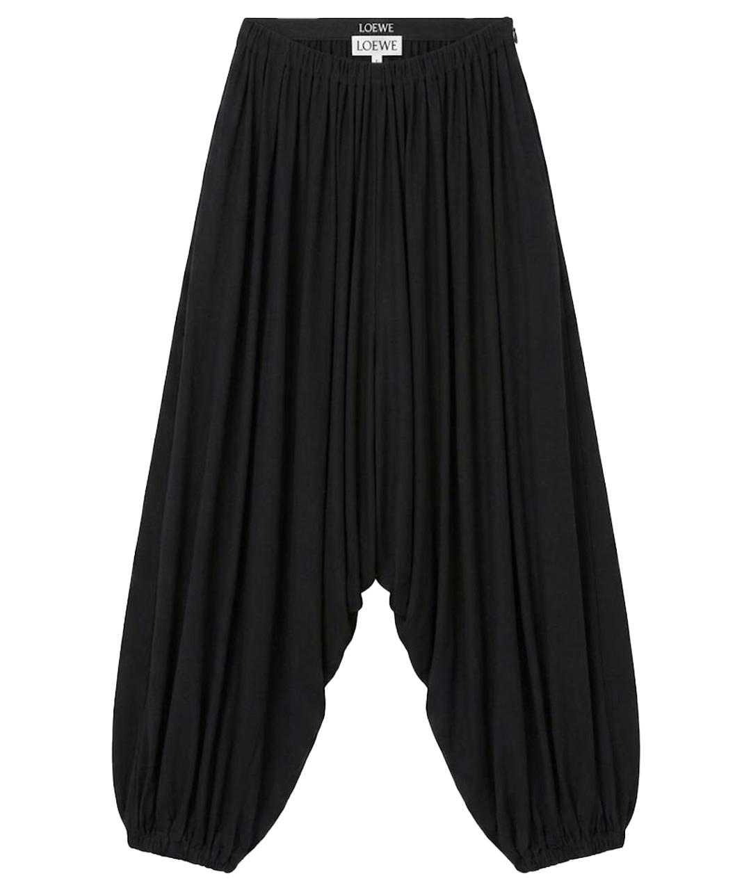 LOEWE Черные брюки широкие, фото 1