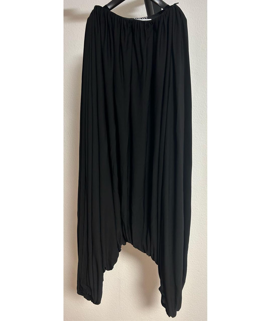 LOEWE Черные брюки широкие, фото 2