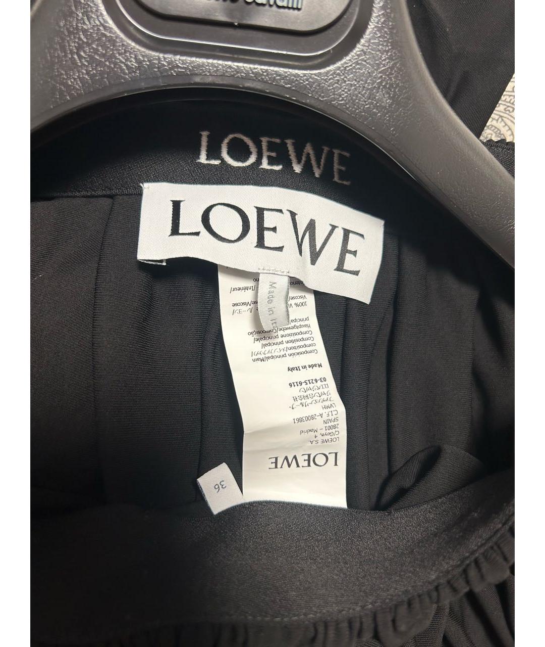 LOEWE Черные брюки широкие, фото 5